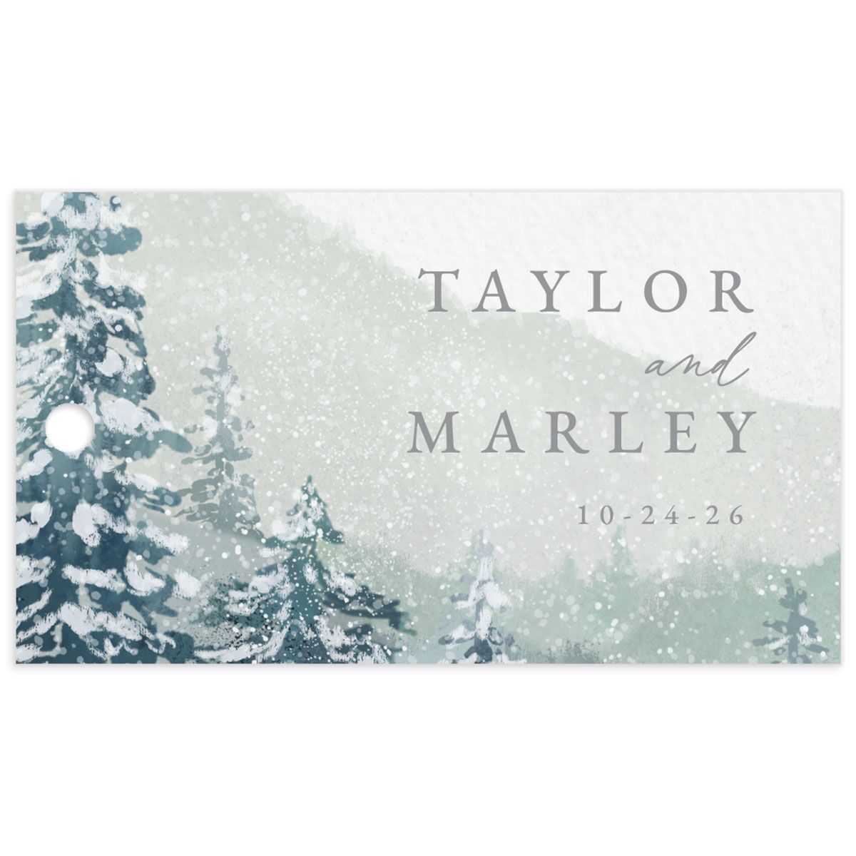 Mountain Canvas Favor Gift Tags
