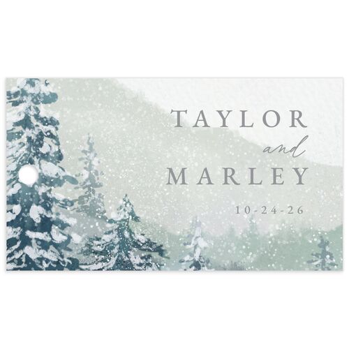 Mountain Canvas Favor Gift Tags - 