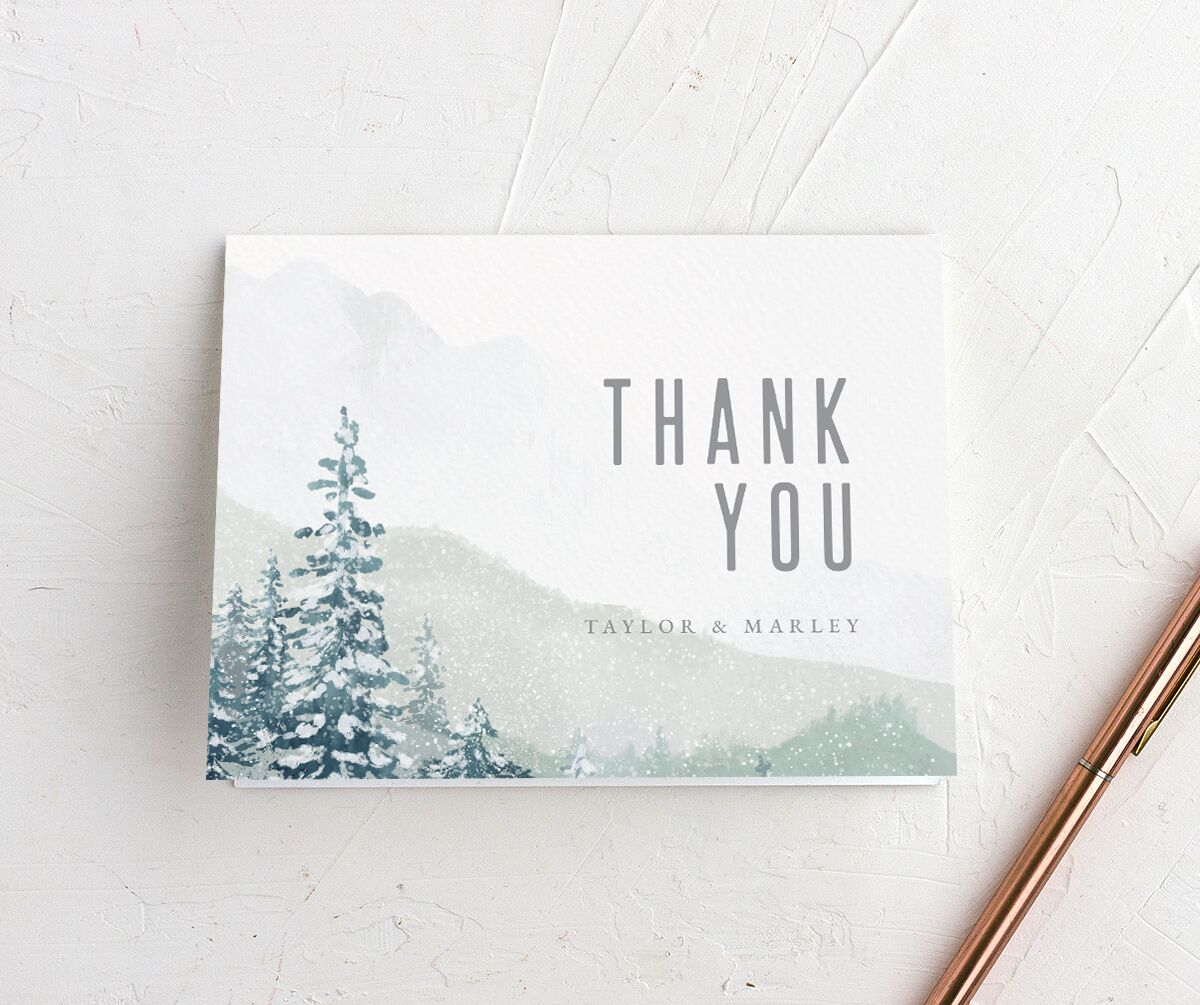 Mountain Canvas Thank You Cards front