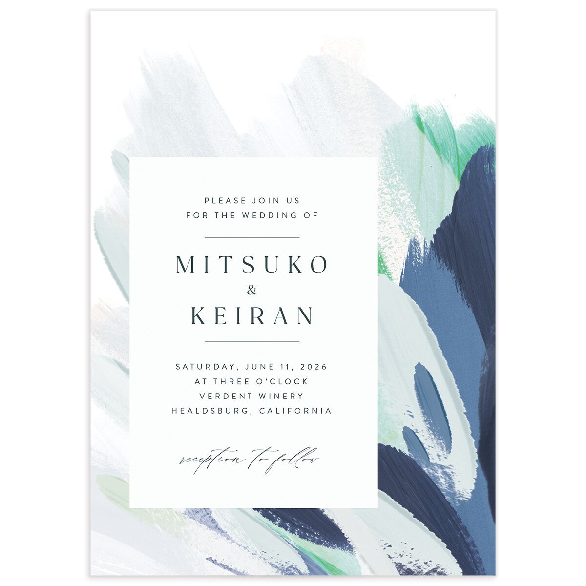 Floral Abstract Wedding Invitations
