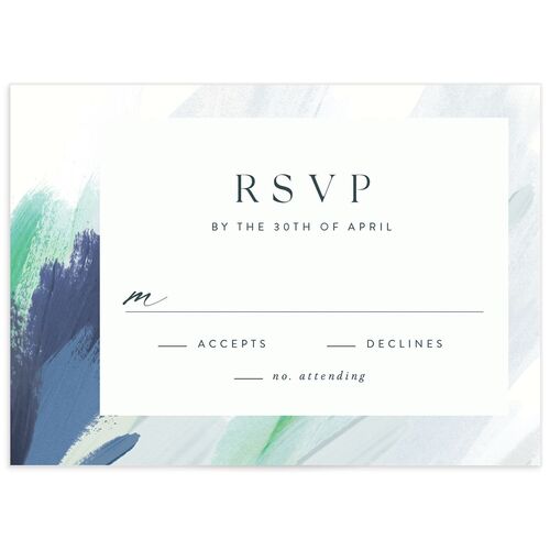Floral Brushstroke Wedding Response Cards - 