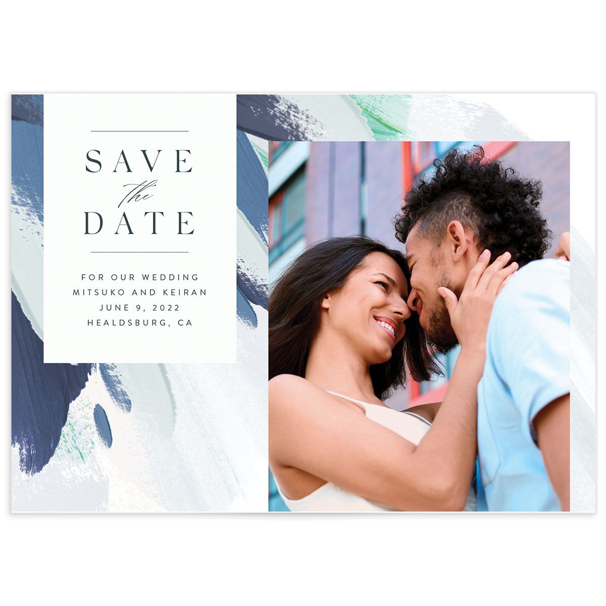 Floral Brushstroke Save the Date Cards