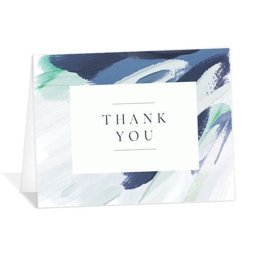 Floral Brushstroke Thank You Cards - 