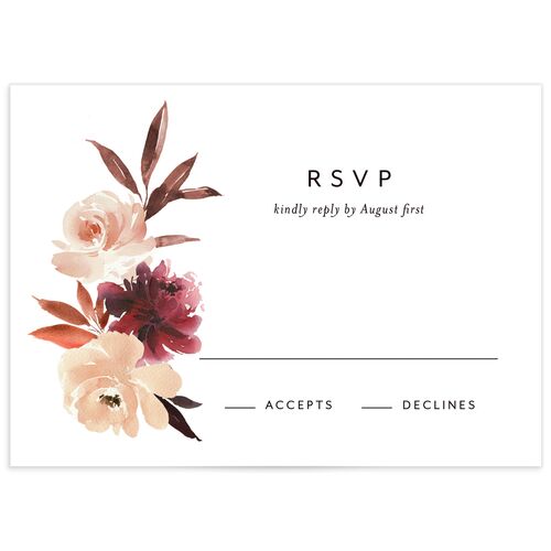 Leafy Floral Wedding Response Cards