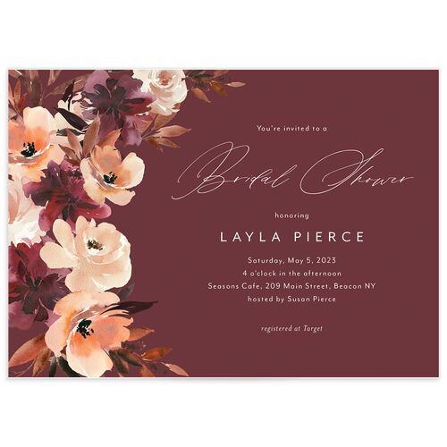 Painted Petals Bridal Shower Invitations