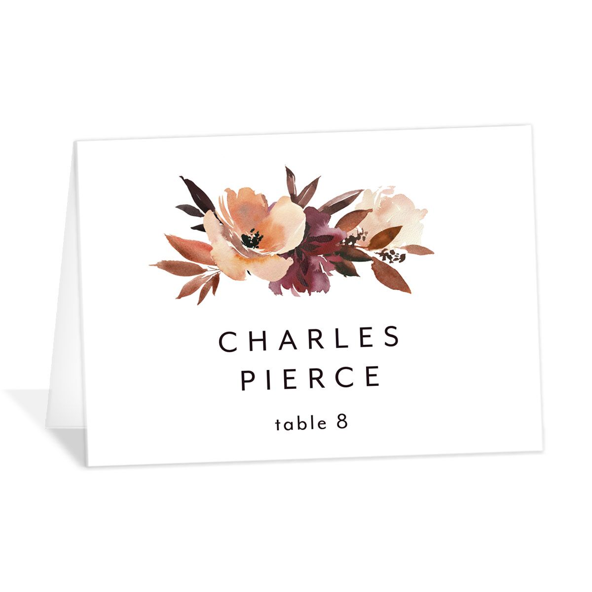 Painted Petals Place Cards
