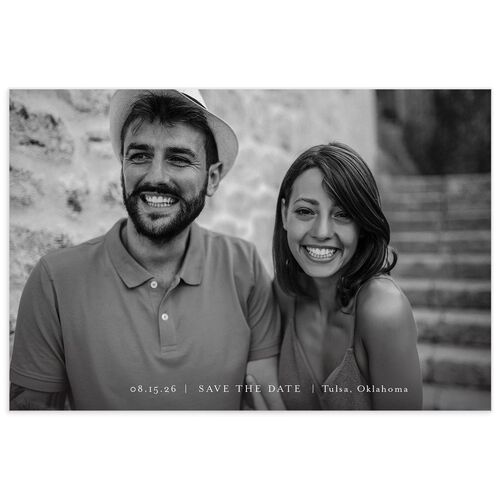 Minimal Leaves Save The Date Postcards Merlot