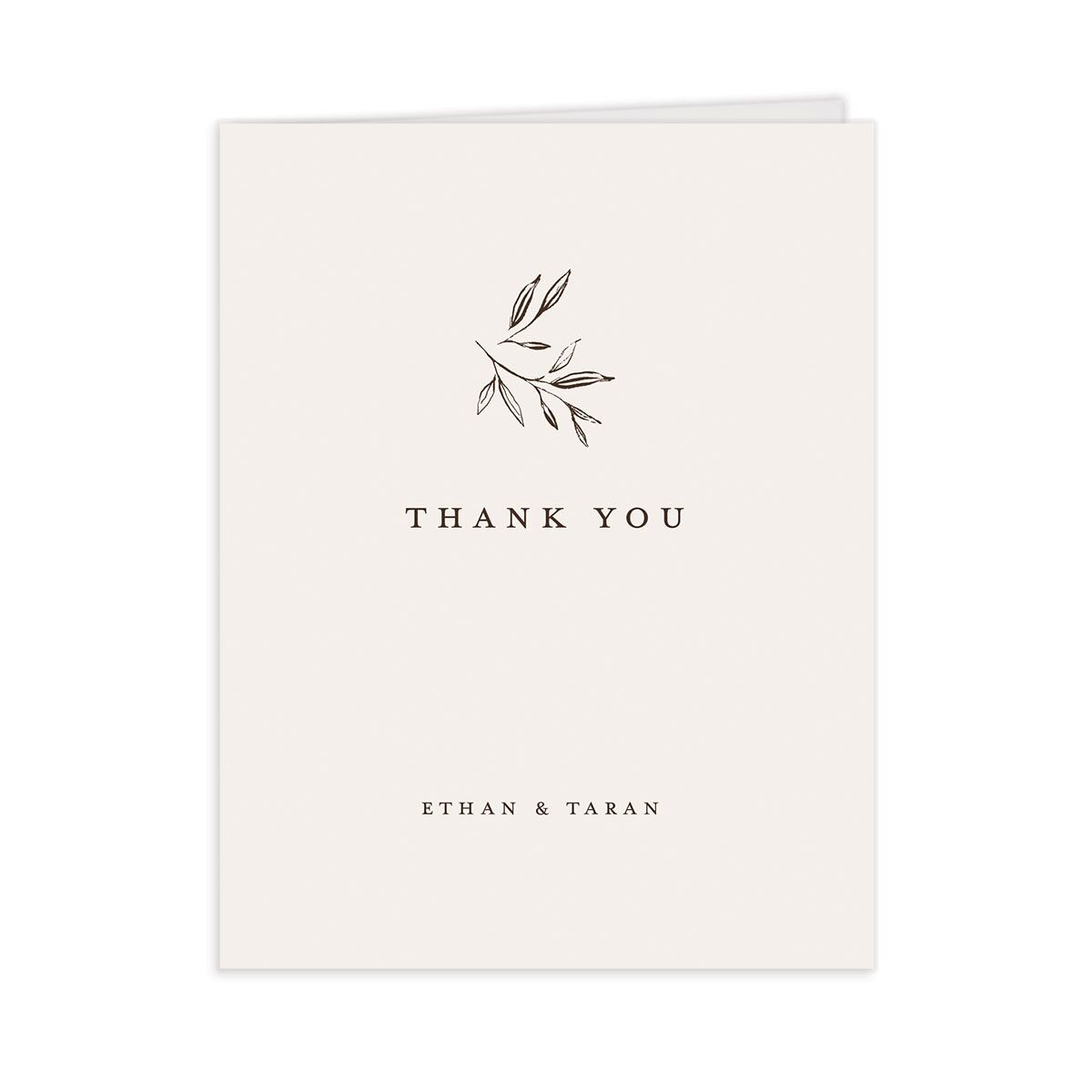 Minimal Leaves Thank You Cards