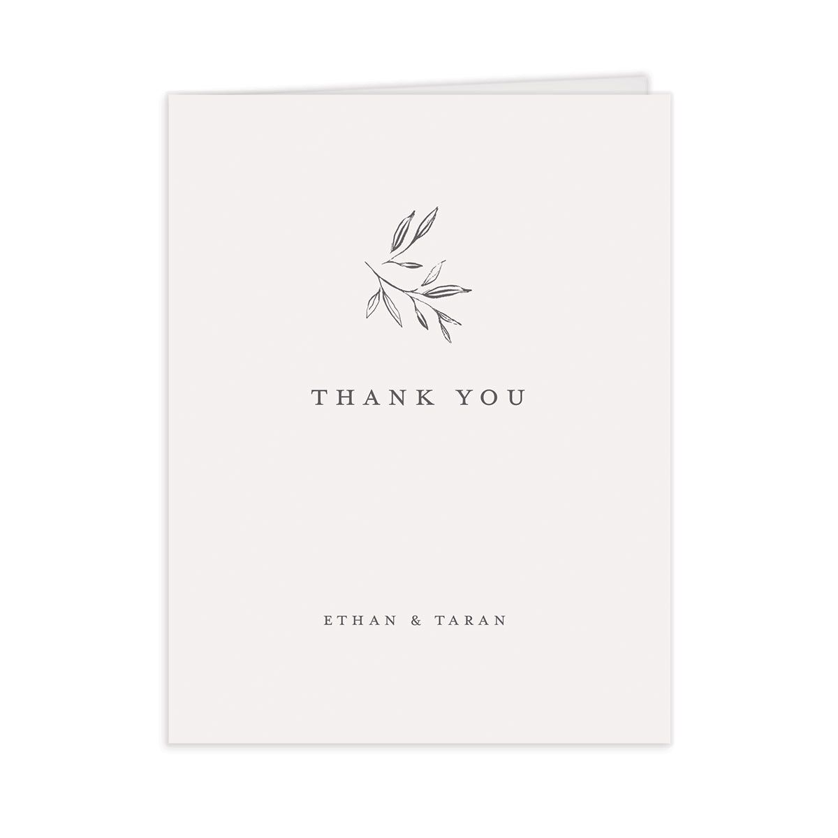 Minimal Leaves Thank You Cards