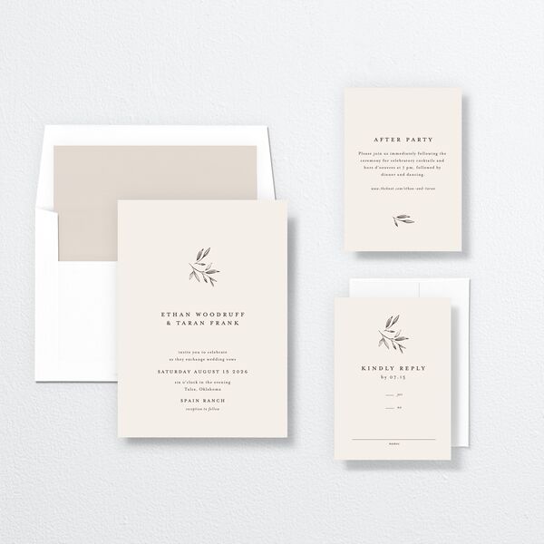 Minimal wedding store invite