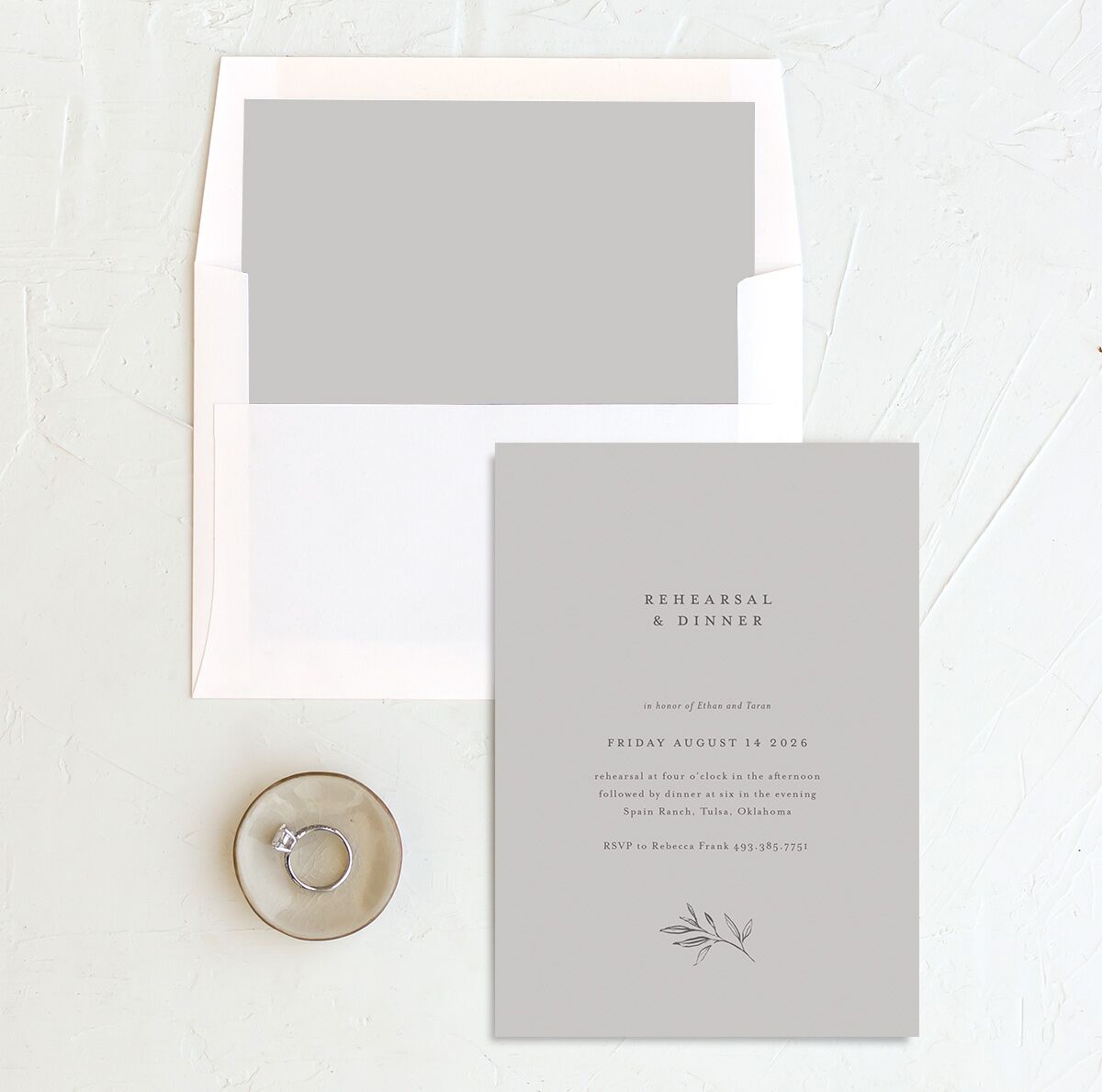 Simply Timeless Rehearsal Dinner Invitations envelope-and-liner