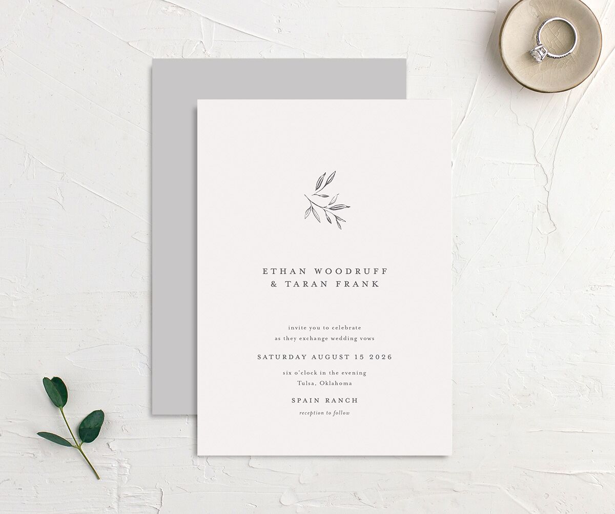 Simply Timeless Wedding Invitations front-and-back