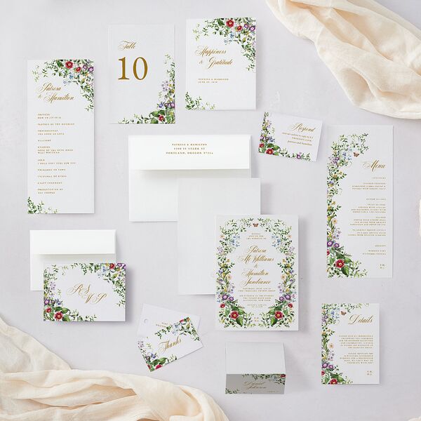 Opulent Garden Table Numbers Scottish Green Signature