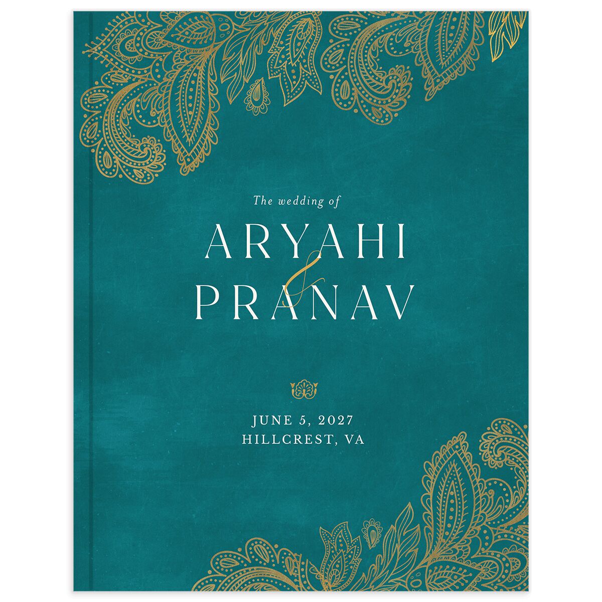 Ornamental Elegance Wedding Guest Book