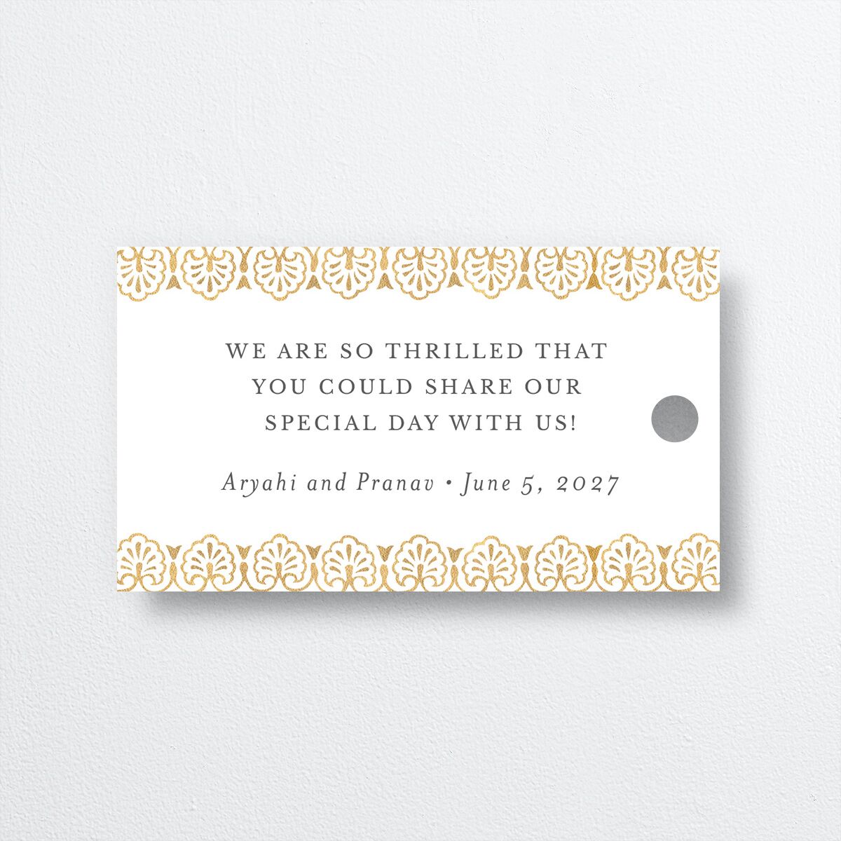 Ornamental Elegance Favor Gift Tags back