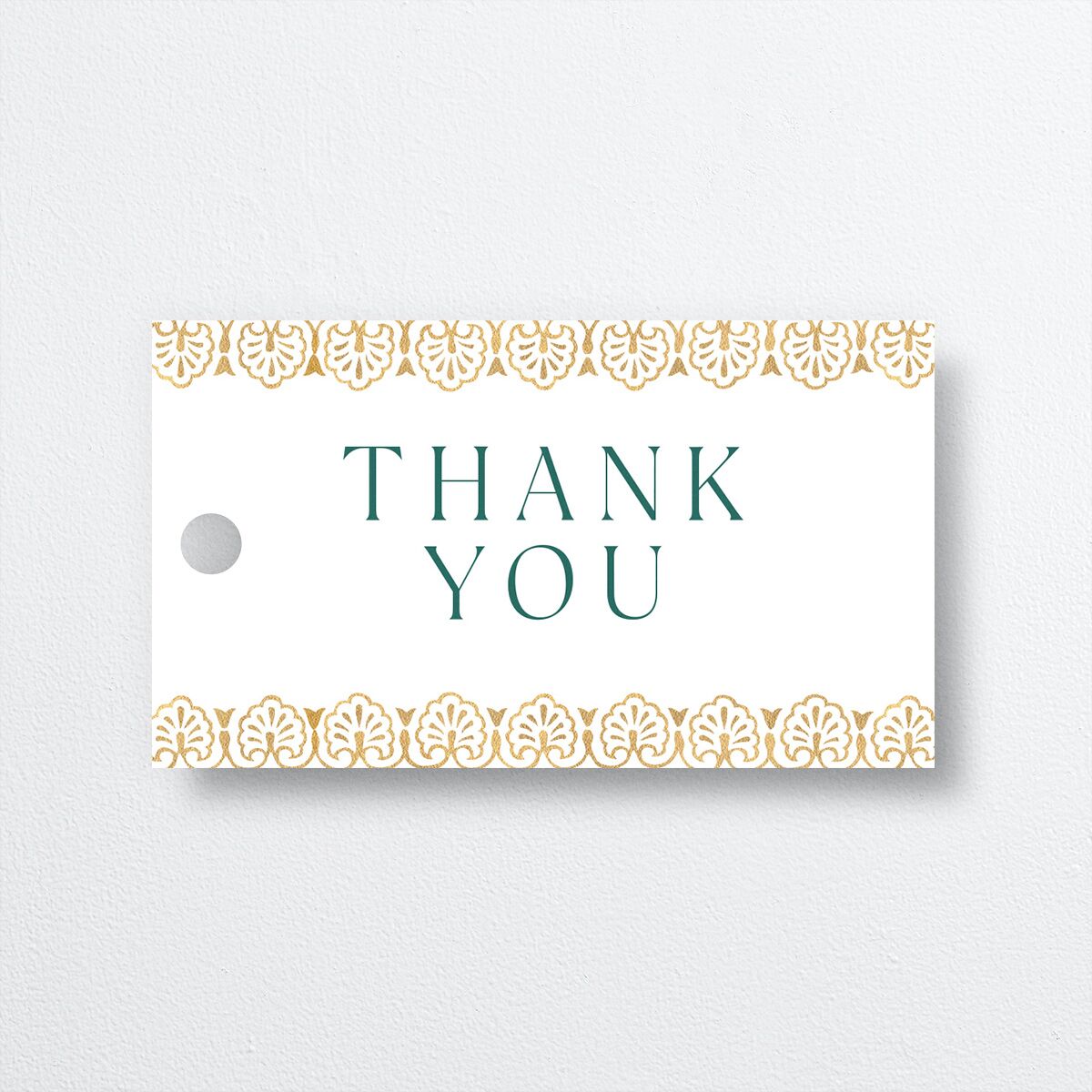 Ornamental Elegance Favor Gift Tags front in white