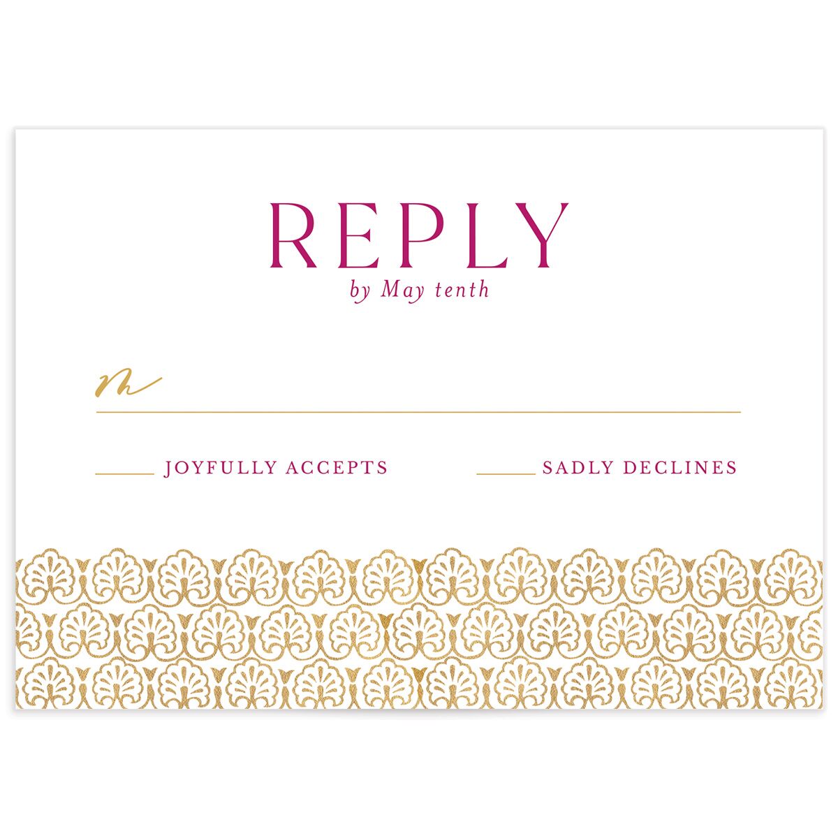 Ornamental Elegance Wedding Response Cards