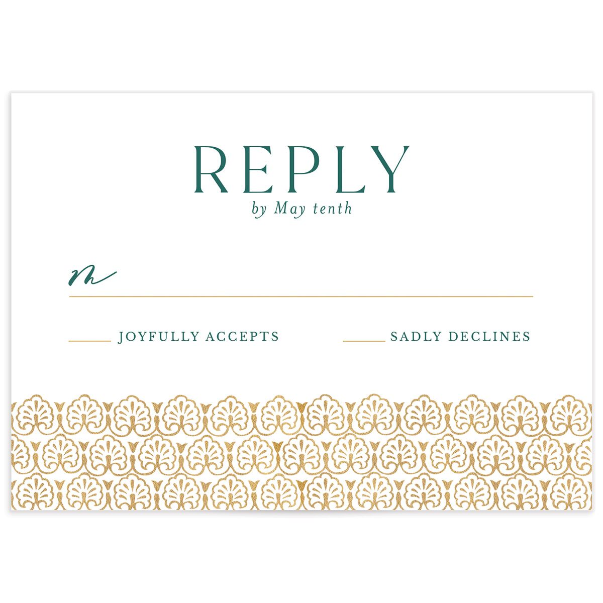 Ornamental Elegance Wedding Response Cards
