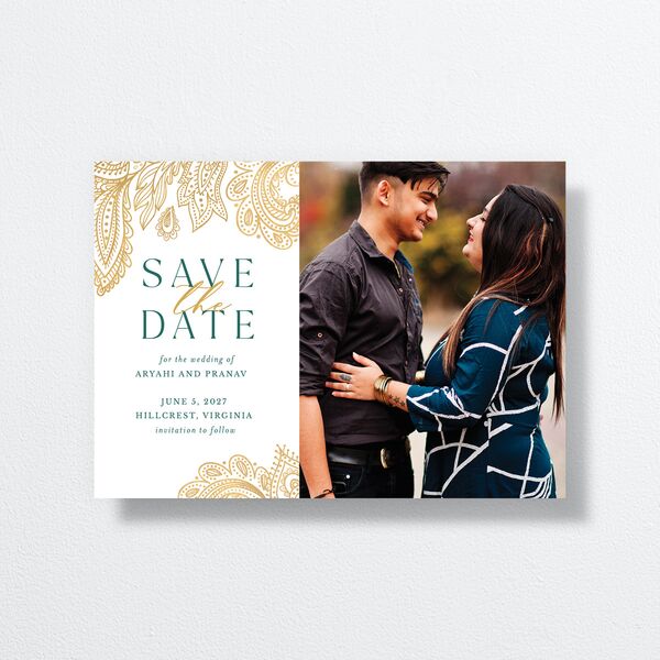 Ornamental Elegance Save The Date Cards front