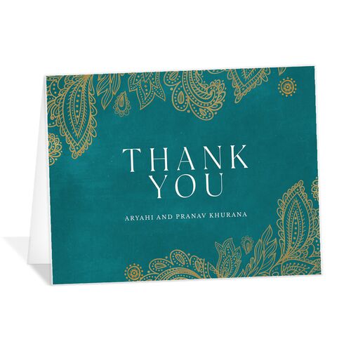 Ornamental Elegance Wedding Thank You Cards - 