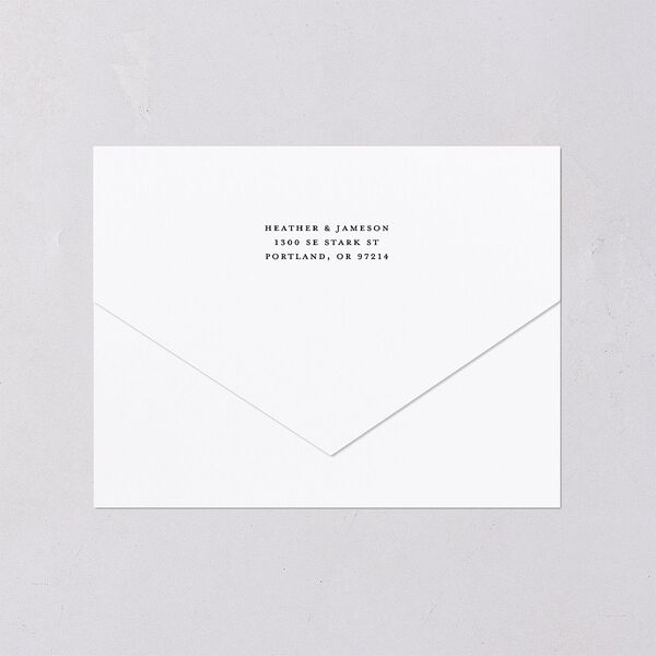 Elegant Swans All-in-One Wedding Invitations Ivory Signature Light Both Recipient and Return Addresses No