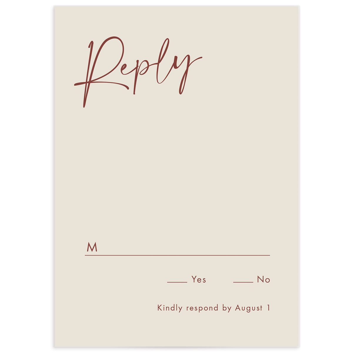 Simple Script Wedding Response Card Vintage Pink Signature