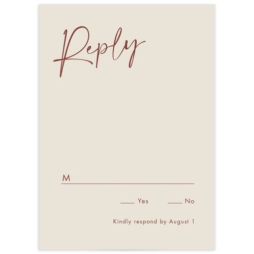 Simple Script Wedding Response Card Vintage Pink Signature