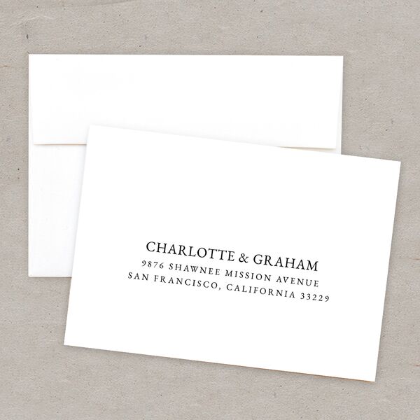 Simple Script Wedding Response Card Standard Envelopes White Standard Vintage Pink Return Address