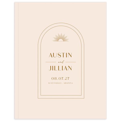 Modern Romantic Wedding Guest Book Chestnut