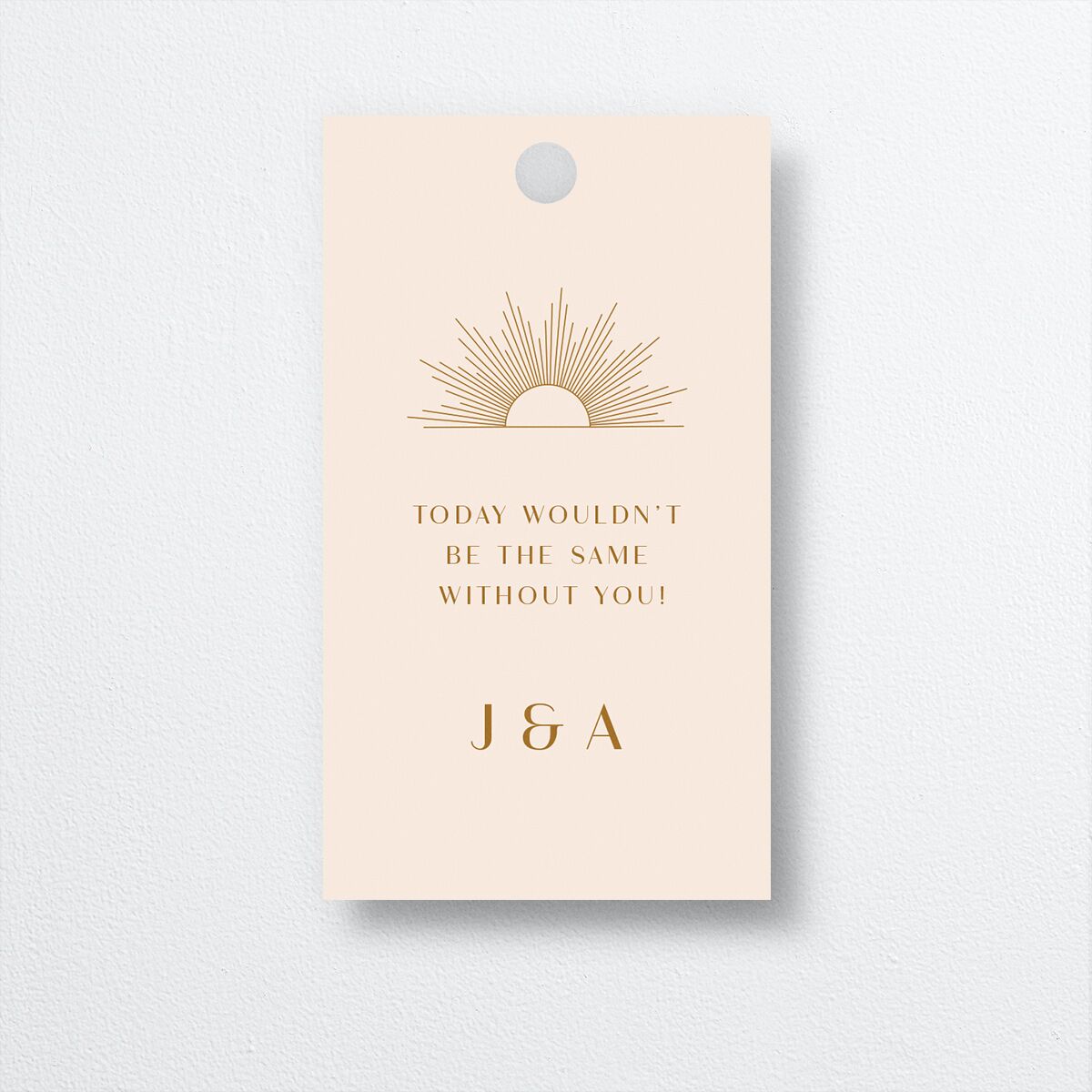 Modern Romantic Favor Gift Tags front