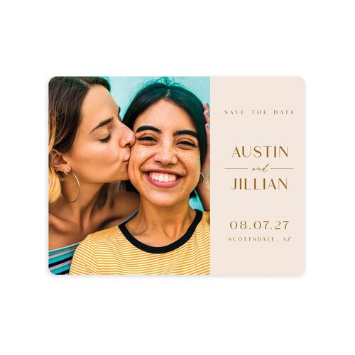 Modern Romantic Save The Date Magnets - 