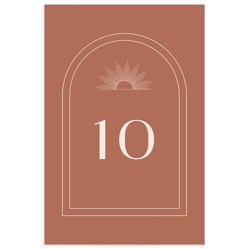 Modern Romantic Table Numbers Chestnut Signature