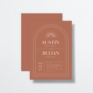 Modern Romantic Wedding Invitations  Chestnut Signature No