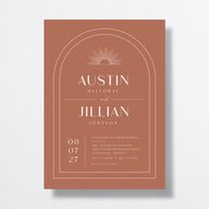 Modern Romantic Wedding Invitations  Chestnut Signature No