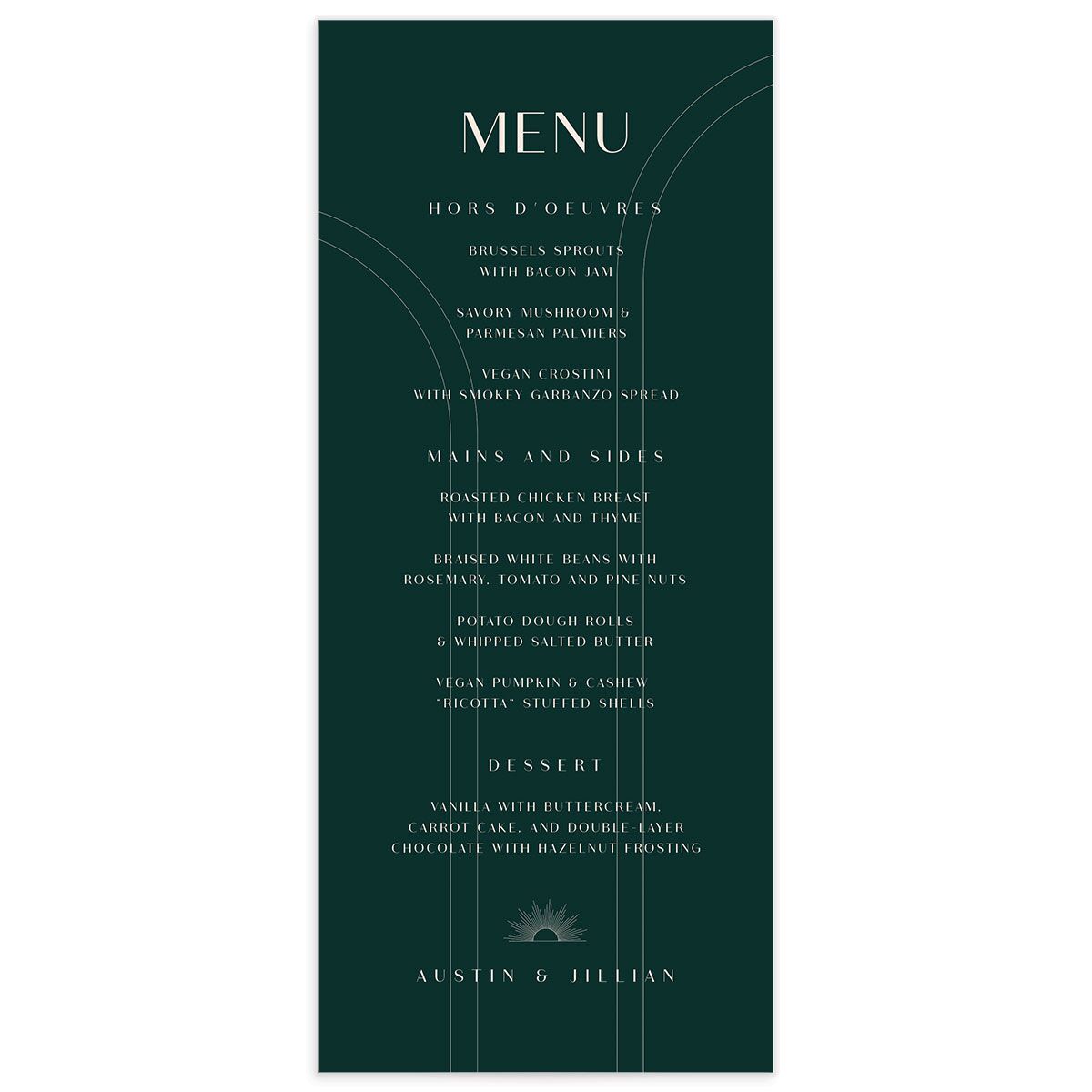 Art Deco Accents Menus