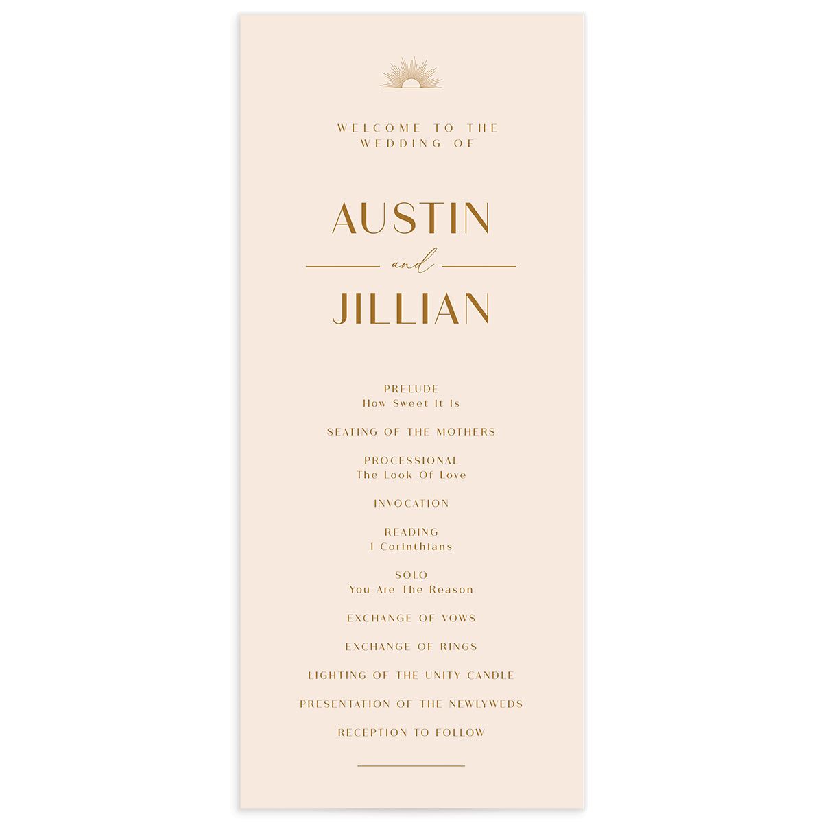 Art Deco Accents Wedding Programs