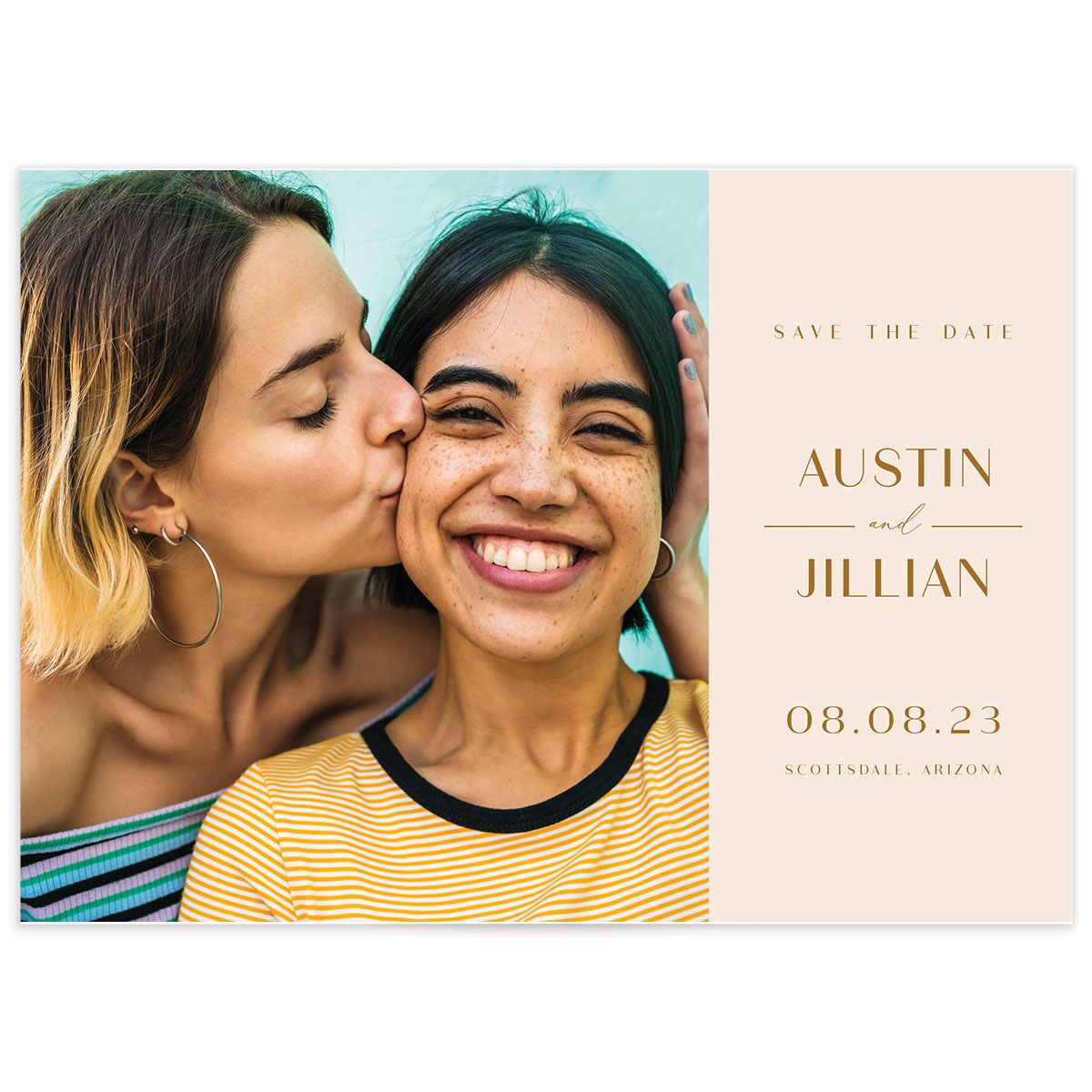 Art Deco Accents Save the Date Cards