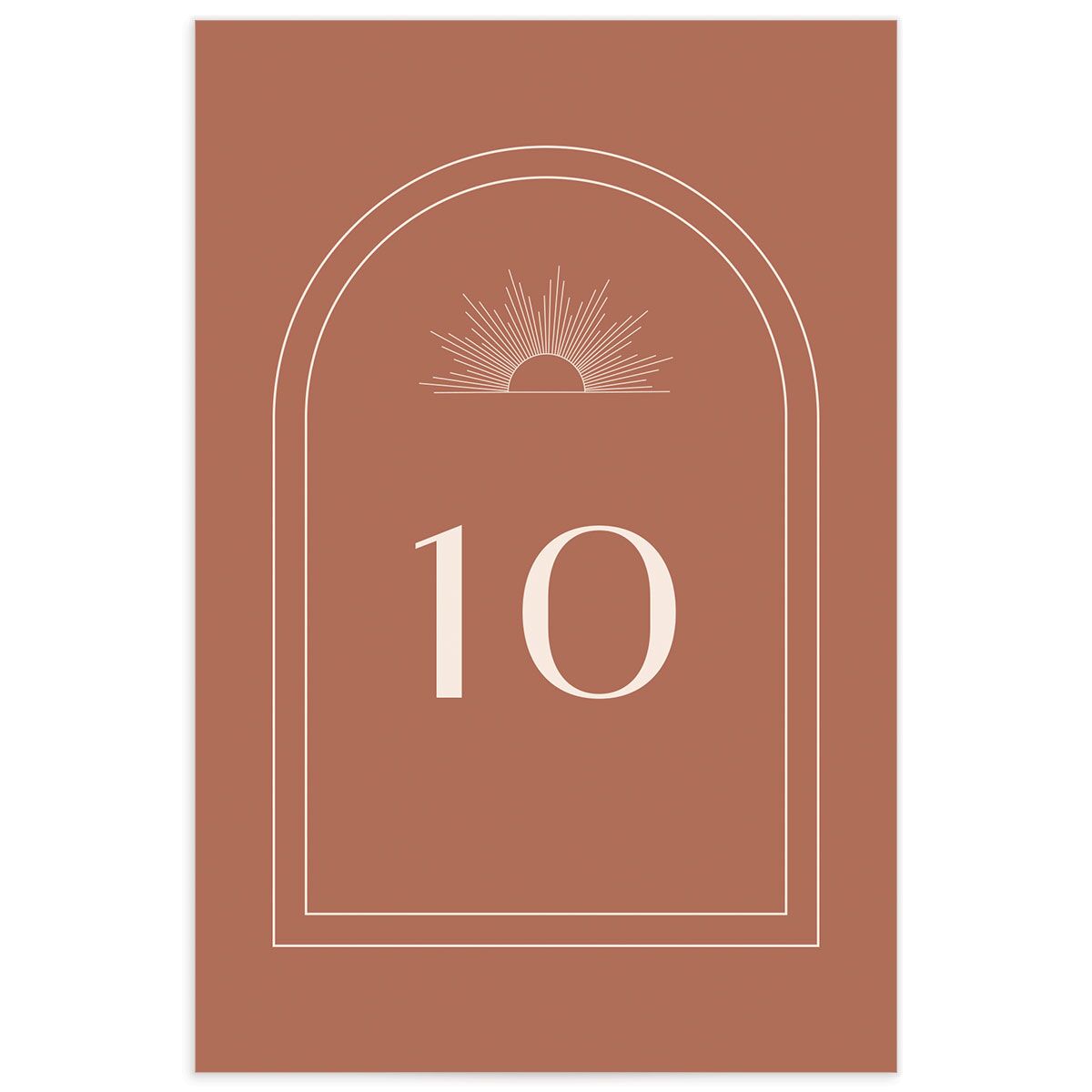 Art Deco Accents Table Numbers front in brown