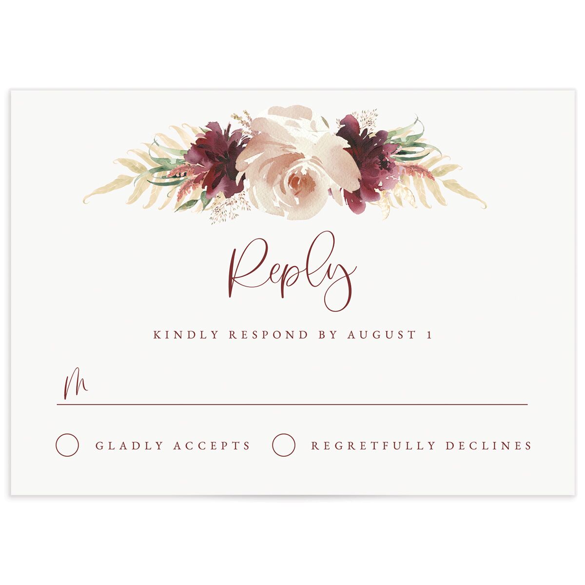 Floral Wreath Wedding Response Cards
