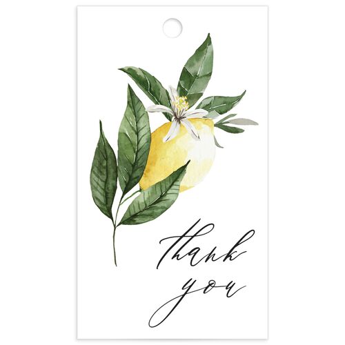 Botanical Lemon Favor Gift Tags - 