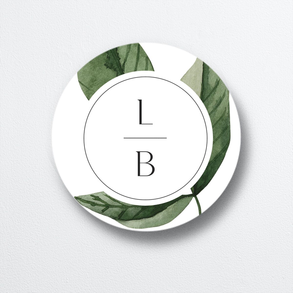 Botanical Lemon Wedding Stickers front