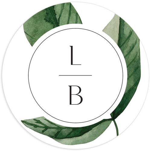 Botanical Lemon Wedding Stickers - 