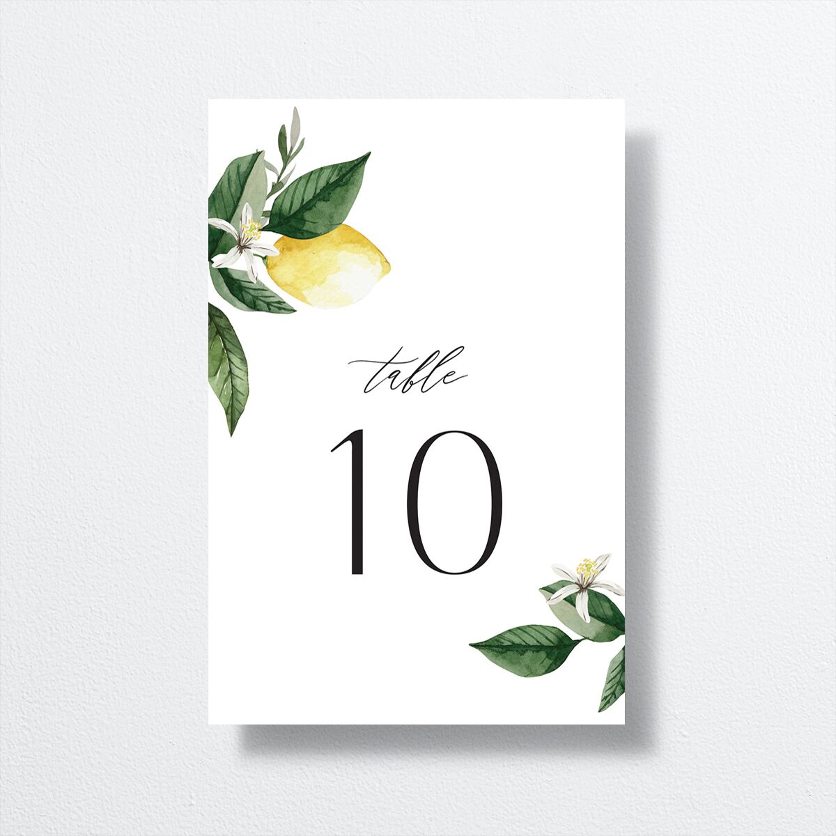 Botanical Lemon Table Numbers Buttercup Signature