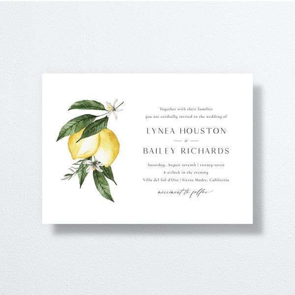 Botanical Lemon Wedding Invitations Buttercup Signature No