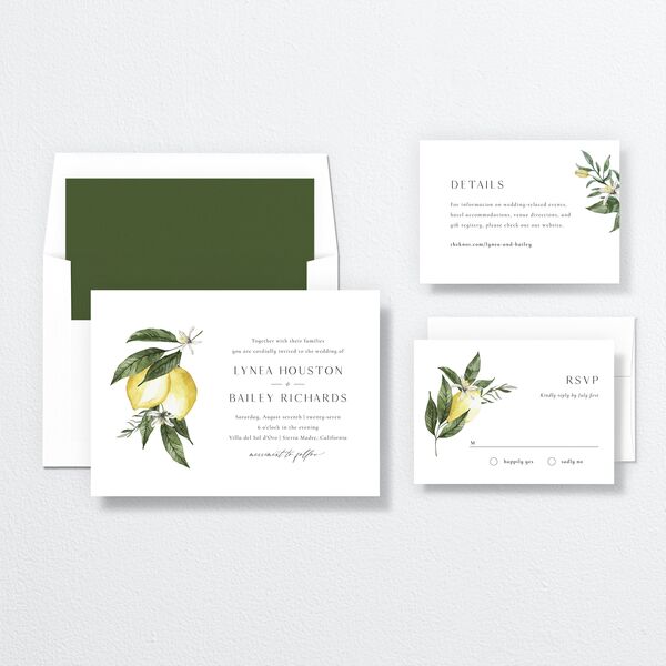 Botanical Lemon Wedding Invitations Buttercup Signature No