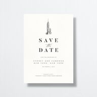 Love in NYC Save The Date Cards Medieval Grey Signature smooth No