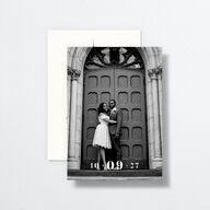 Love in NYC Save The Date Cards Medieval Grey Signature smooth No