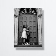 Love in NYC Save The Date Cards Medieval Grey Signature smooth No