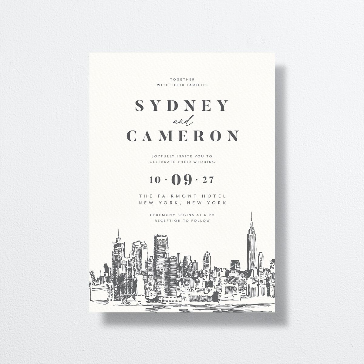 Love in NYC Wedding Invitations front