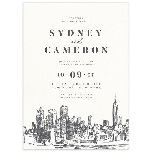 Love in NYC Wedding Invitations - Grey